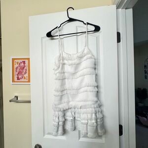 Princess Polly White Ruffled Dress